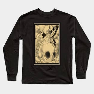 A fairy sitting on a skull Long Sleeve T-Shirt